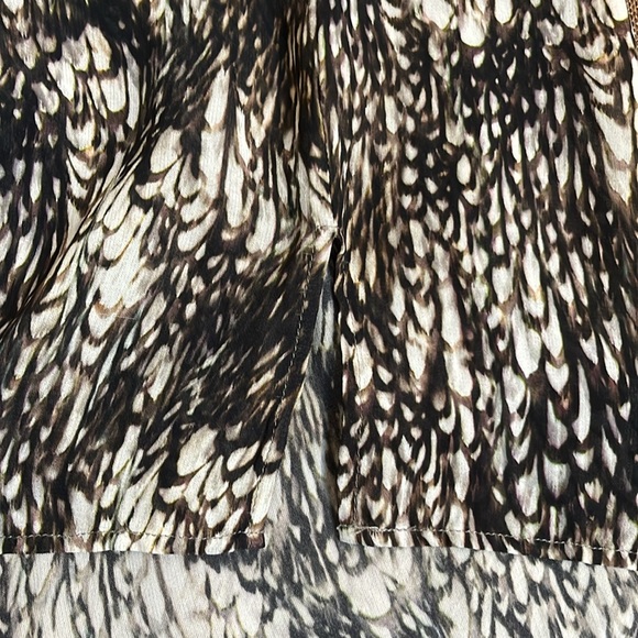 Peruvian Connection Long Sleeve Button Up Blouse Top Animal Print Women Size XL - Picture 8 of 9